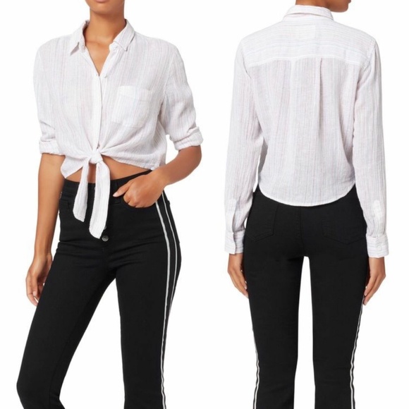 Rails Tops - Rails Val linen tie front shirt S